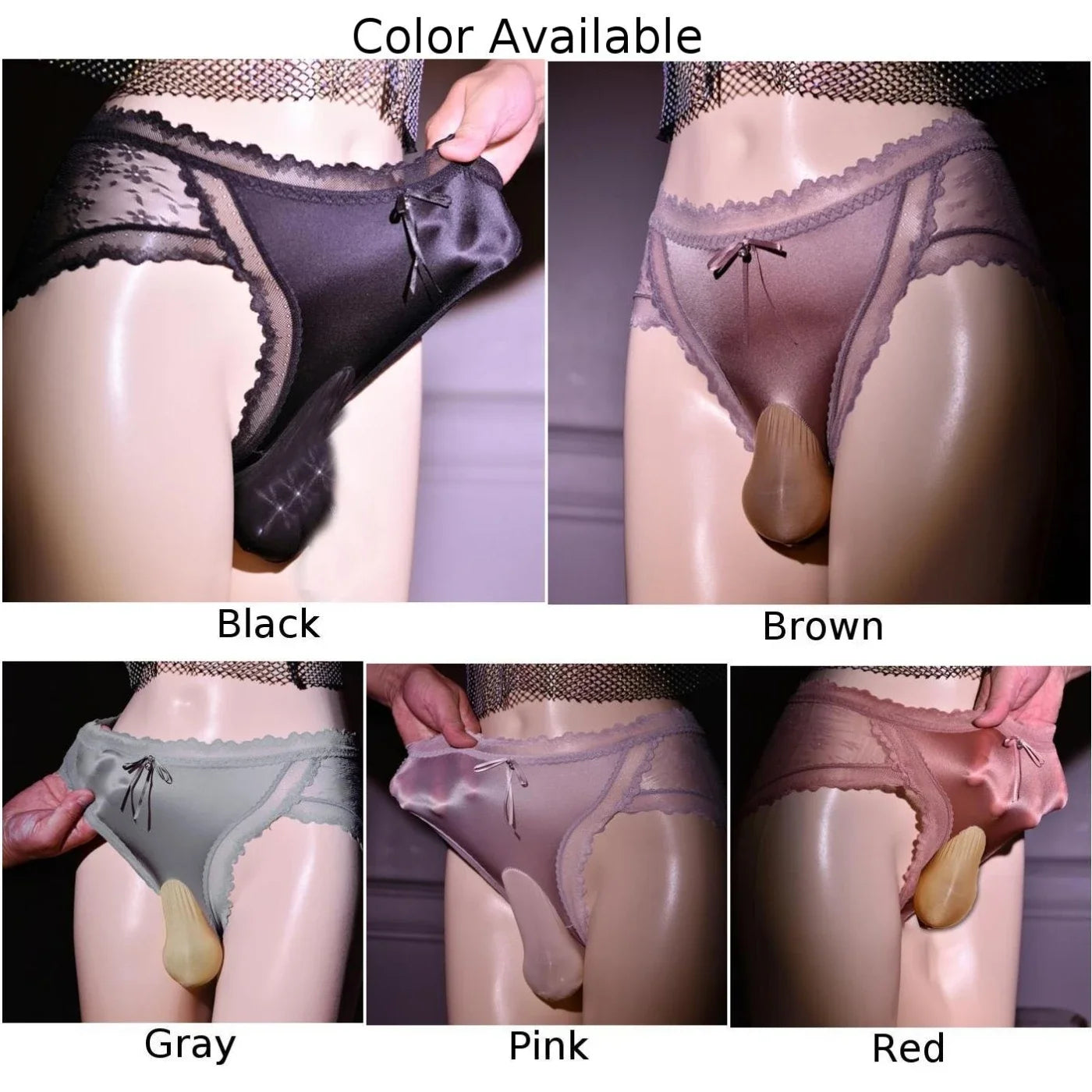 Men's Sexy Lace Underwear, Medium Waist, Seductive Mesh