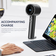 Handheld Turbo Fan Portable USB rechargeable Refrigeration Fan Mini Personal Five-speed Fan for Travel Camping