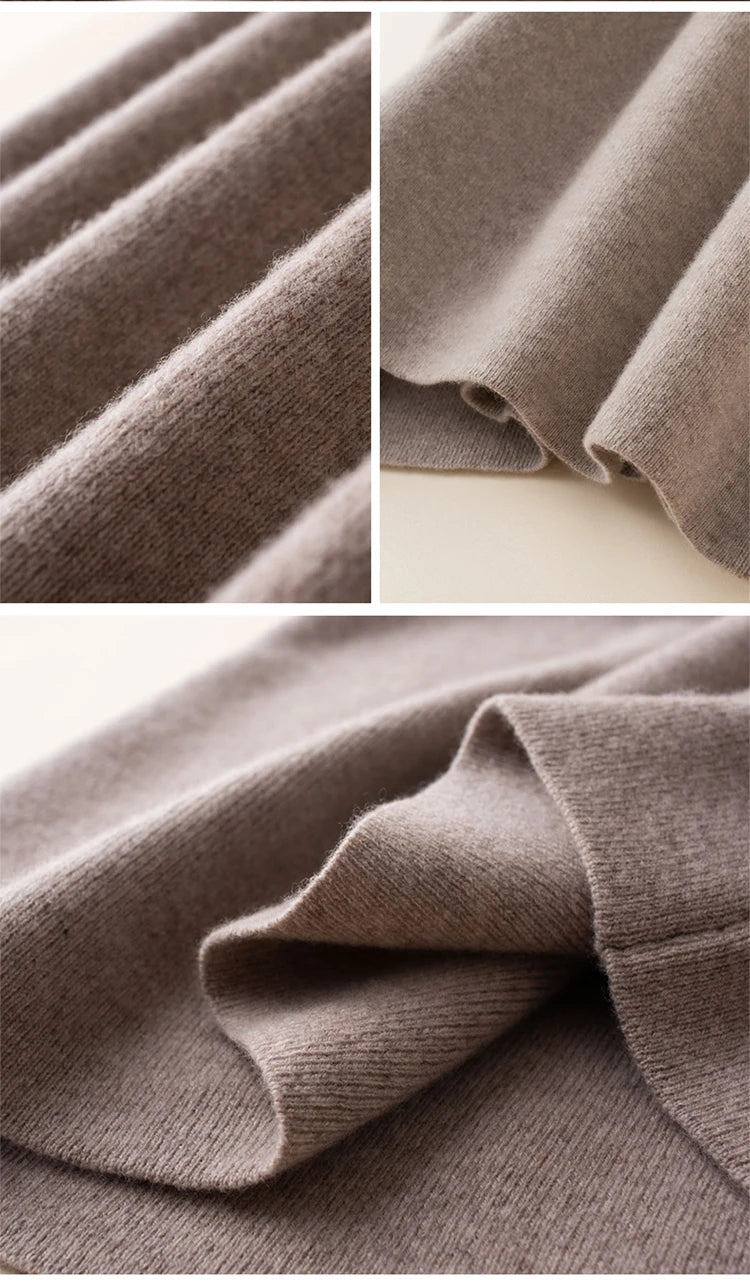 Chân váy len dạ cạp cao dáng ôm thu đông nữ