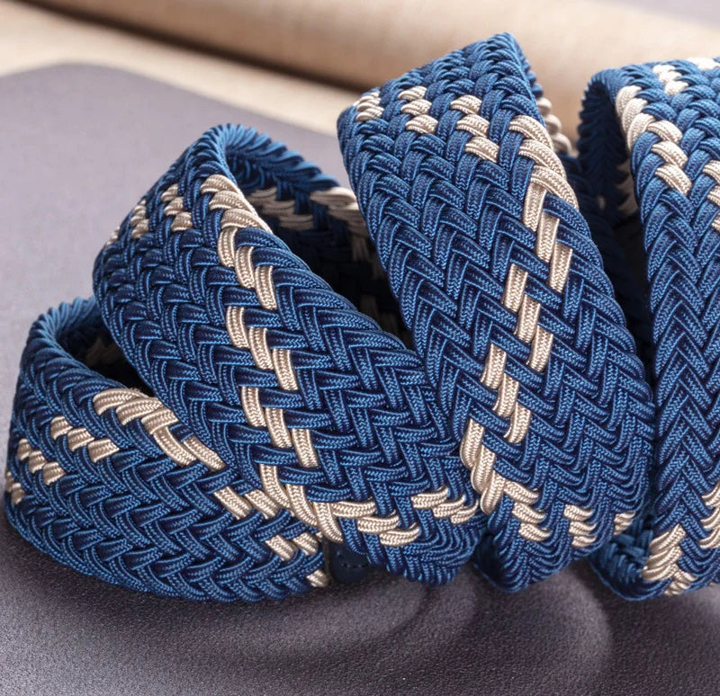 Thắt Lưng Nam Cao Cấp Vải Bố Phối Màu Khóa Kim Hợp Kim