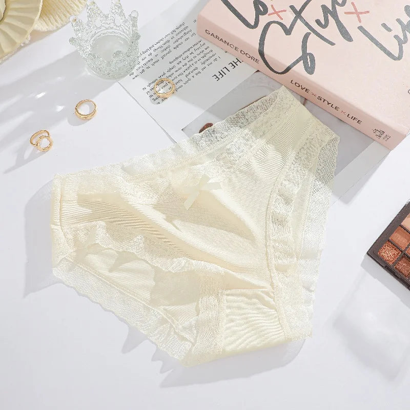 3 Pieces Women's Underwear, Thin, Cool, Sexy, Summer, Cold Silk