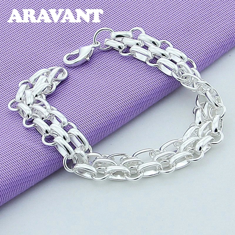 Aravant Simple 925 Silver Jewelry Set for Men and Women
