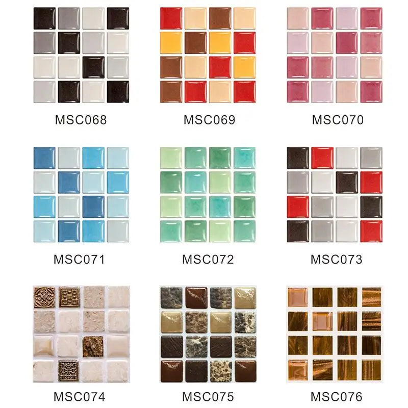 Crystal Tile Sticker 3D Wall Sticker Self-adhesive Supplies DIY Waterproof Items Classic Home Decor Small Practical Paster
