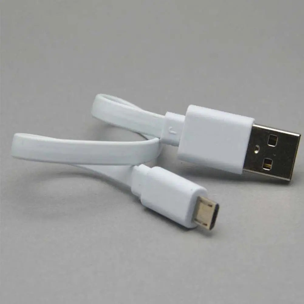 20cm Flat Micro USB Charging Cable - Compact &amp; Durable