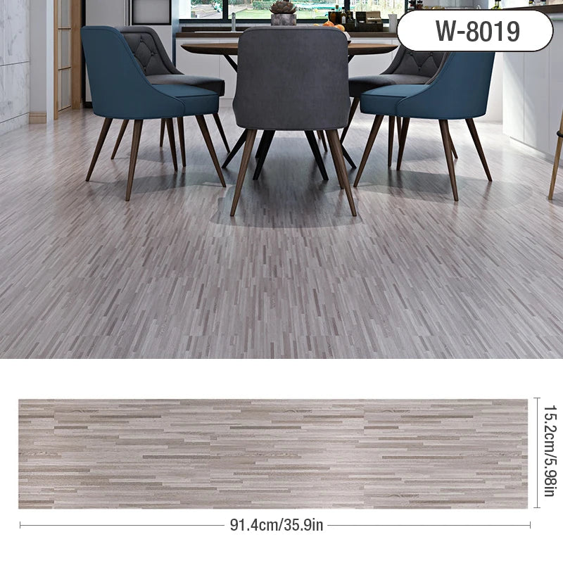 3D Self-Adhesive Thick Wood Grain Floor sticker Wallpaper Modern Wall Sticker Waterproof Living Room Toilet Kitchen Home Decor
