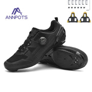 Men's and Women's MTB Racing Cycling Shoes Auto-Lock 2024 White