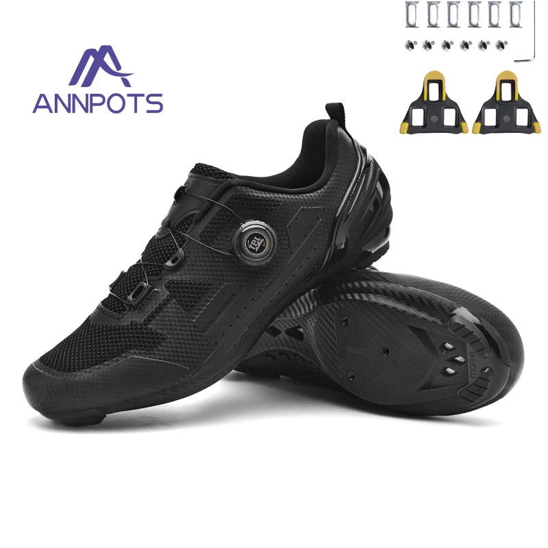 Men's and Women's MTB Racing Cycling Shoes Auto-Lock 2024 White