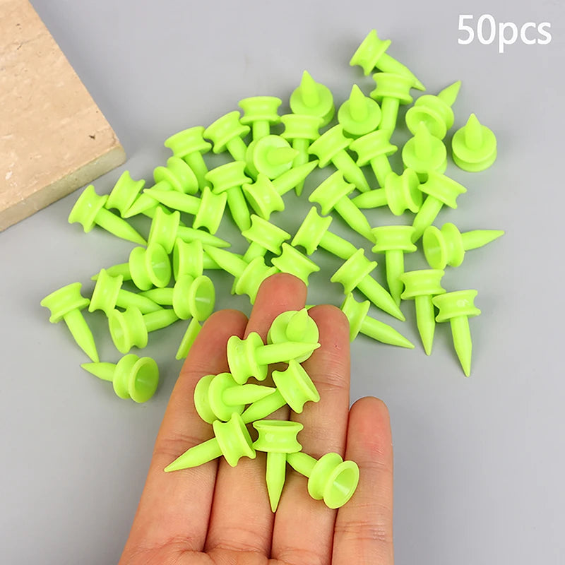 50 Professional Golf Stakes 25MM - Green Golf Accessories