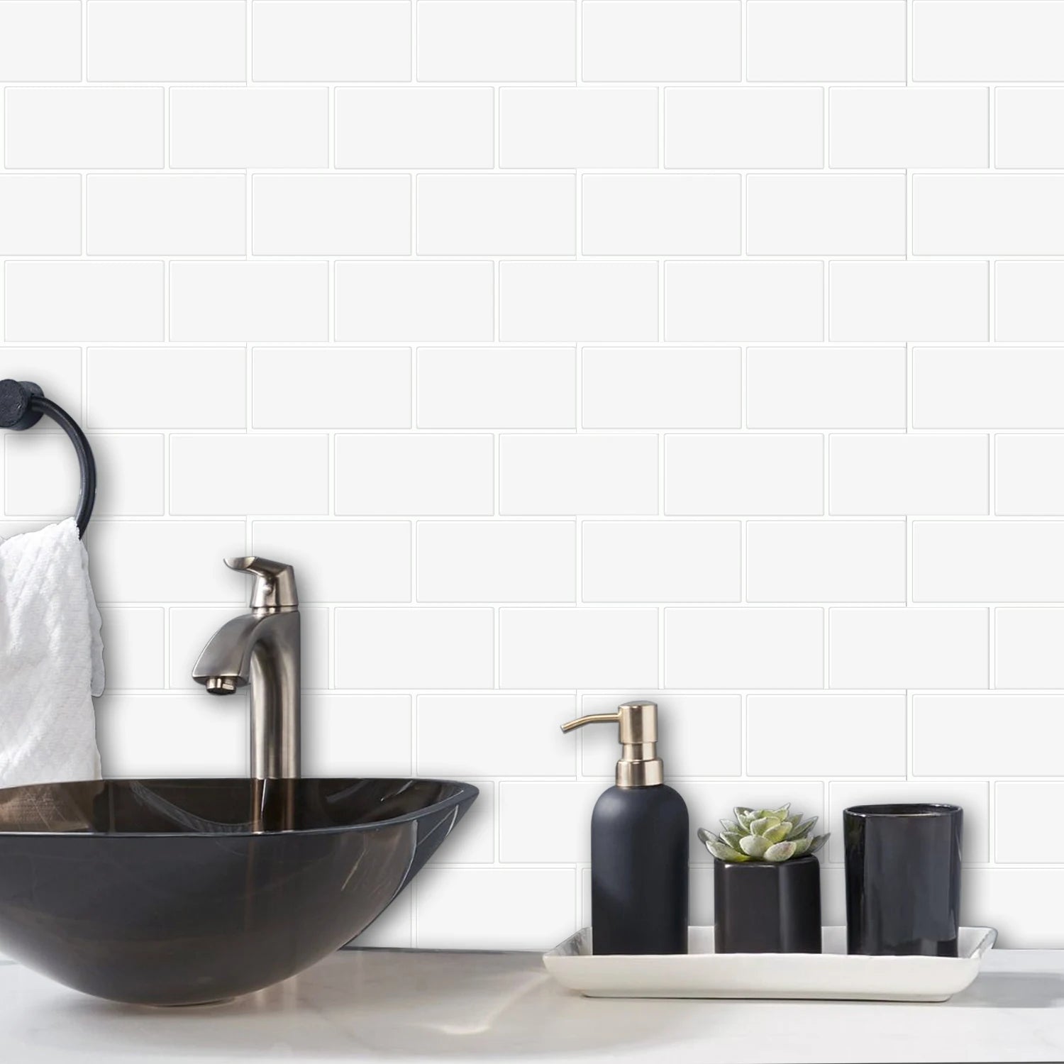 10 Large Waterproof Brick Wall Stickers for Home Decoration