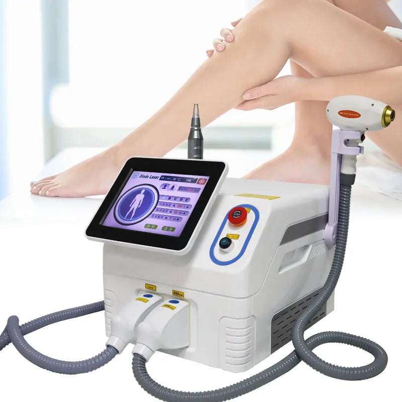 2025 Professional 2 in 1 Laser Hair Removal Machine Picosecond Q Switch ND YAG 1064NM Tattoo Removal 3 Waves Device