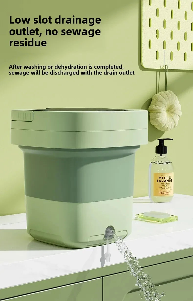 14L Multi-Function Folding Washing Machine - Convenient for Small Items