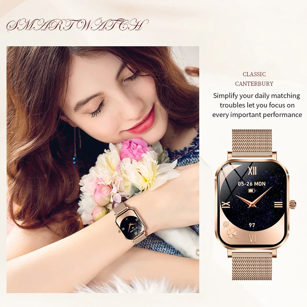 Đồng Hồ Thông Minh Nữ 2025 Cảm Ứng Gọi Bluetooth