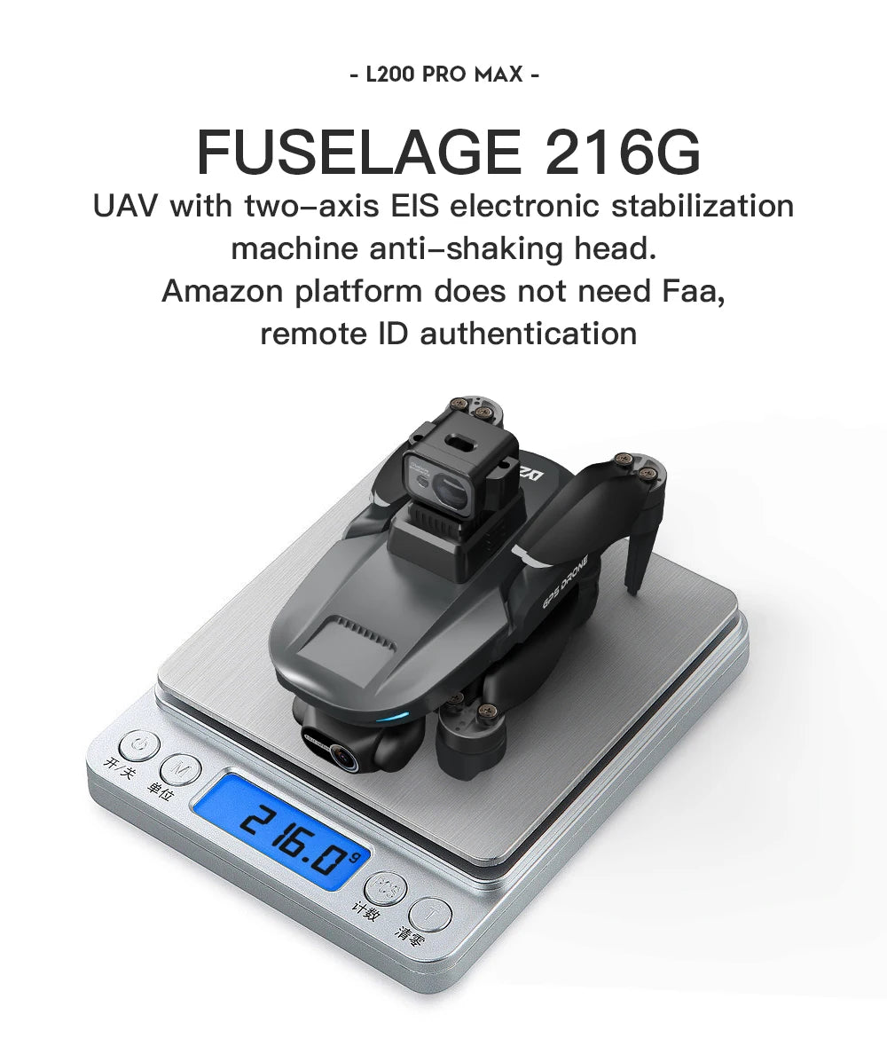 L200 Pro Max 5000M GPS Drone 8K Professional HD Camera FPV Dron 2-Axis Gimbal Foldable Obstacle Avoidance RC Quadcopter VS L600