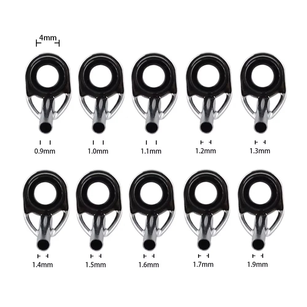 Bộ 100 Vòng Dẫn Dây Cần Câu 10 Loại Ngoài Trời