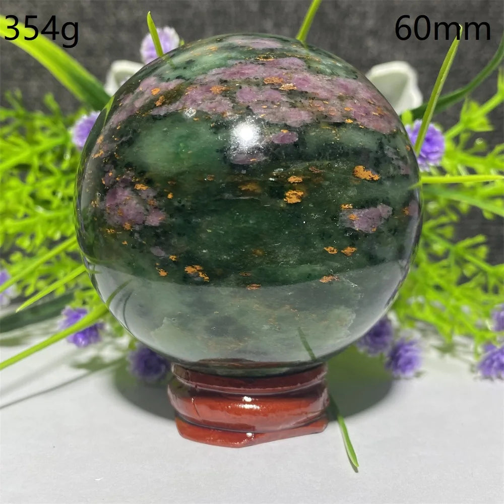 Natural Emerald &amp; Ruby Energy Ball