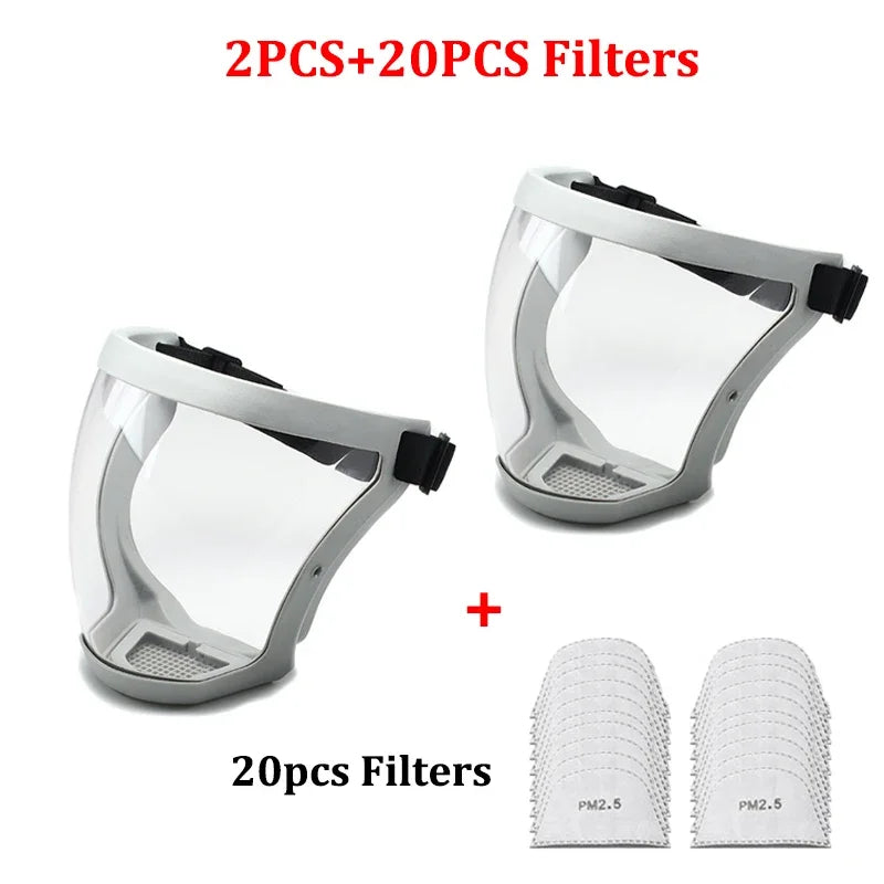 Outdoor Waterproof Transparent Protective Mask