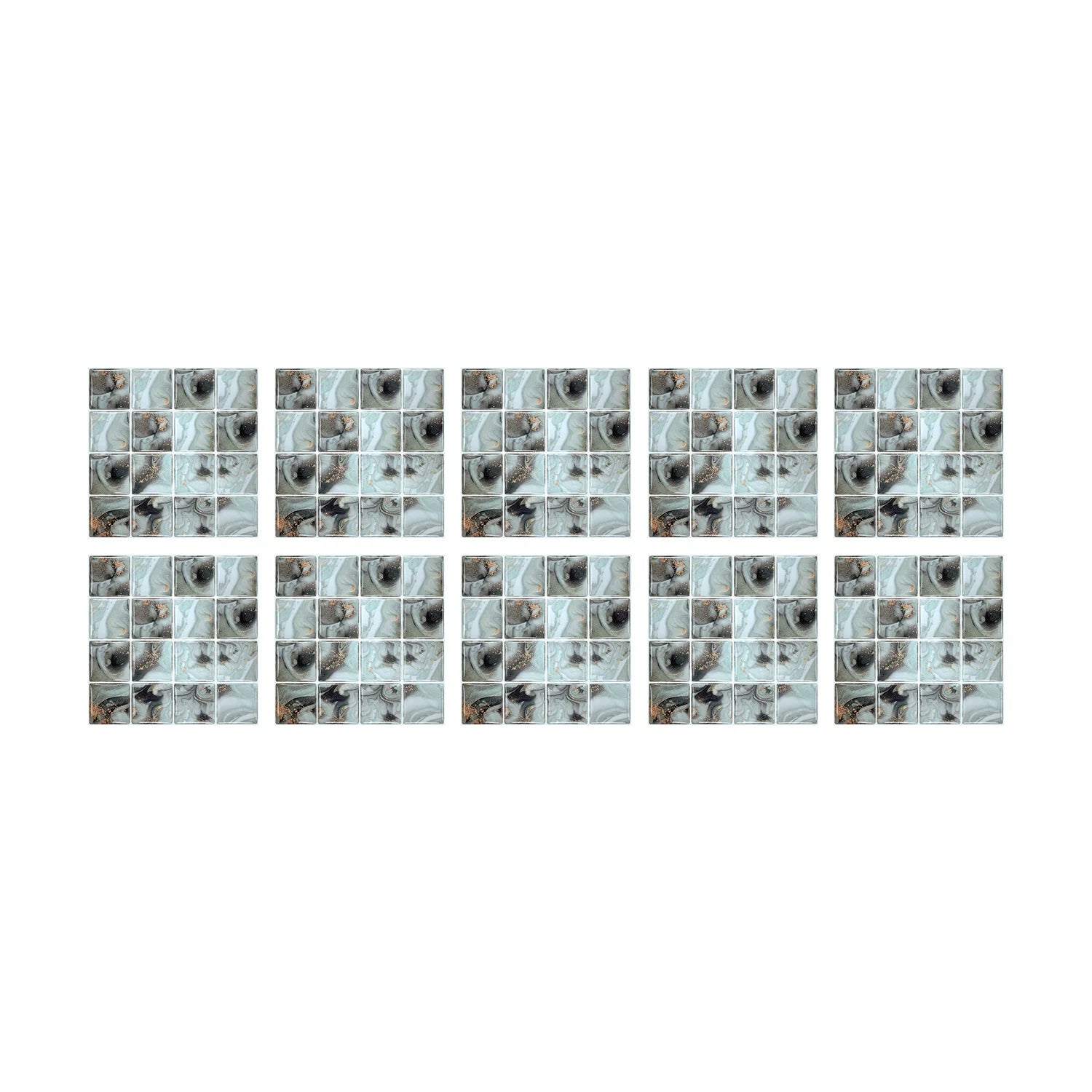 10 Waterproof Marble Mosaic Tile Stickers
