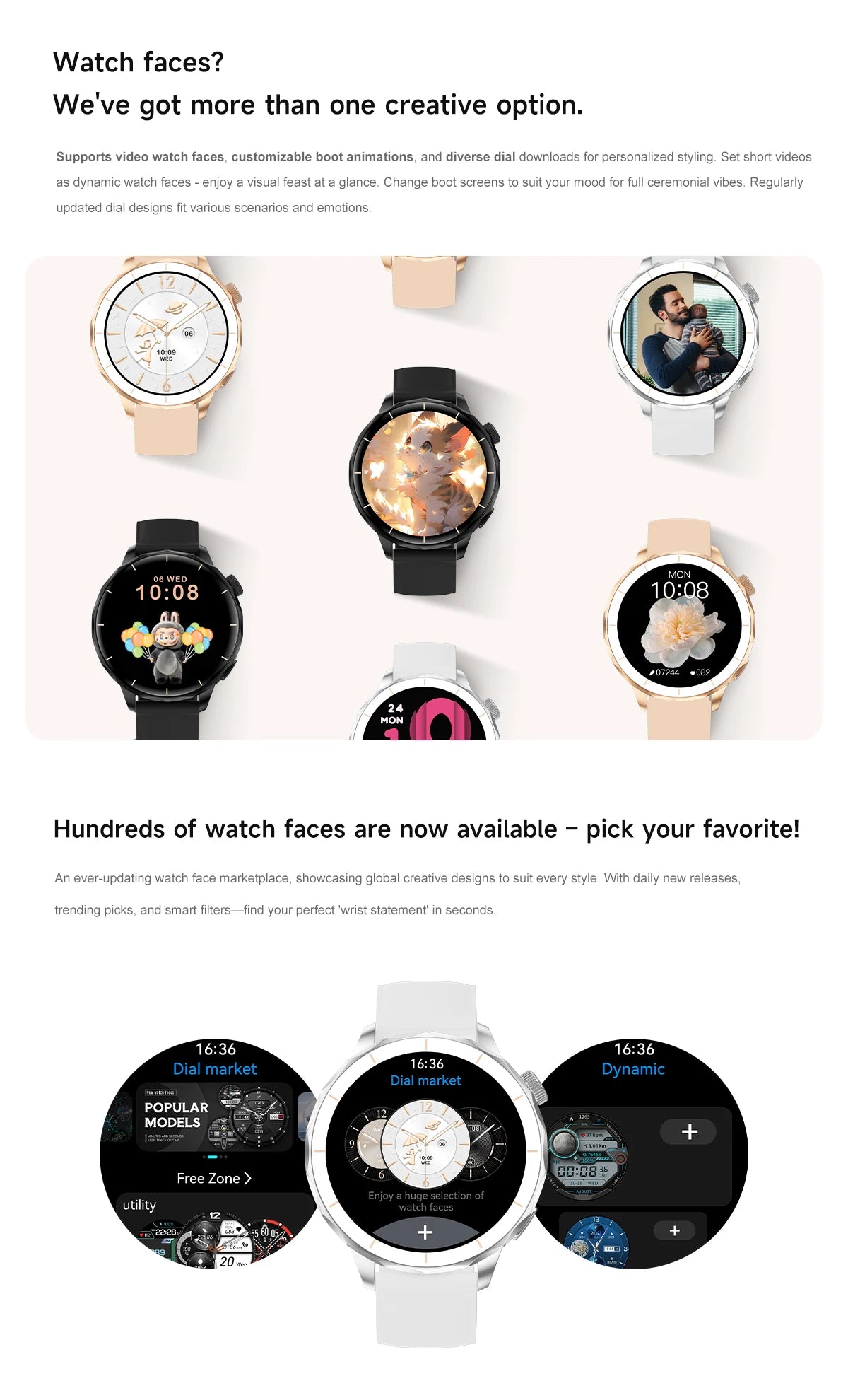 Smart Watch Women Hebrew 4GB/ROM Memory Bluetooth Network Sharing Whatsapp Messgae Reply Map Navigation Amoled Screen Smartwatch