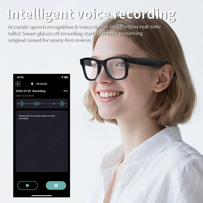 Smart Glasses HD Camera Anti-Shake Noise Reduction