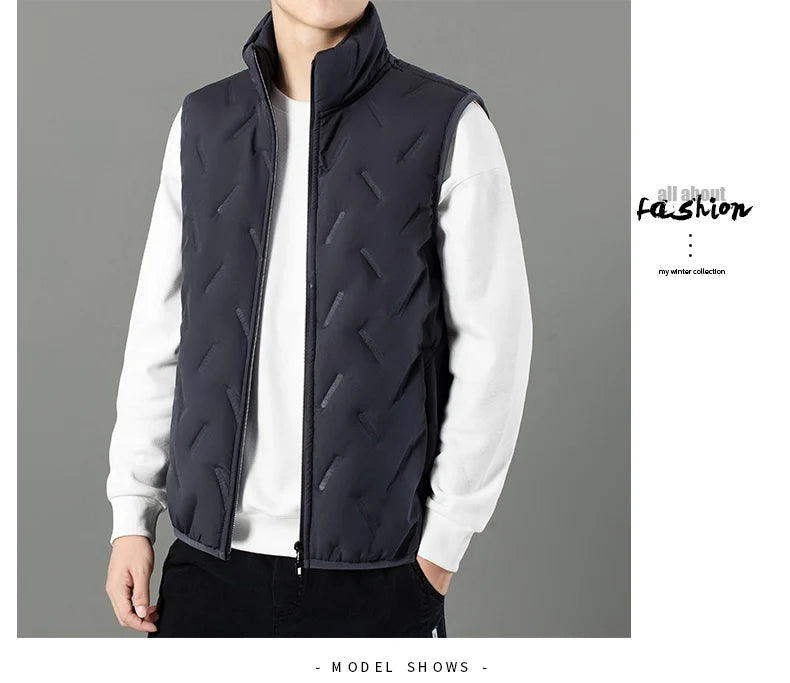 Men's Autumn Winter Outdoor Windbreaker Vest Fur Lining 2025