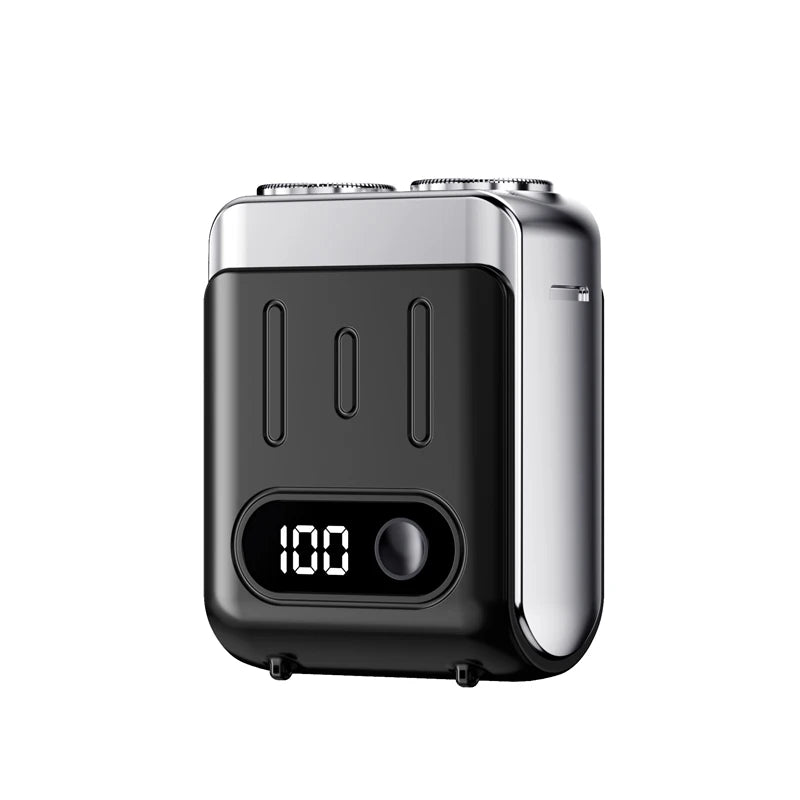 Mini Electric Smart Shaver Dual Blade Household Car Shaver Digital Display Rechargeable Shaver Powerful Beard Trimmer Tool