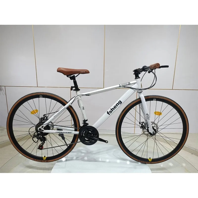 OVOZI Road Bicycle Flat Handlebar Road Race Road Bike Adult Male Urban Cycling Ultralight BIKE - Daisan Mart
