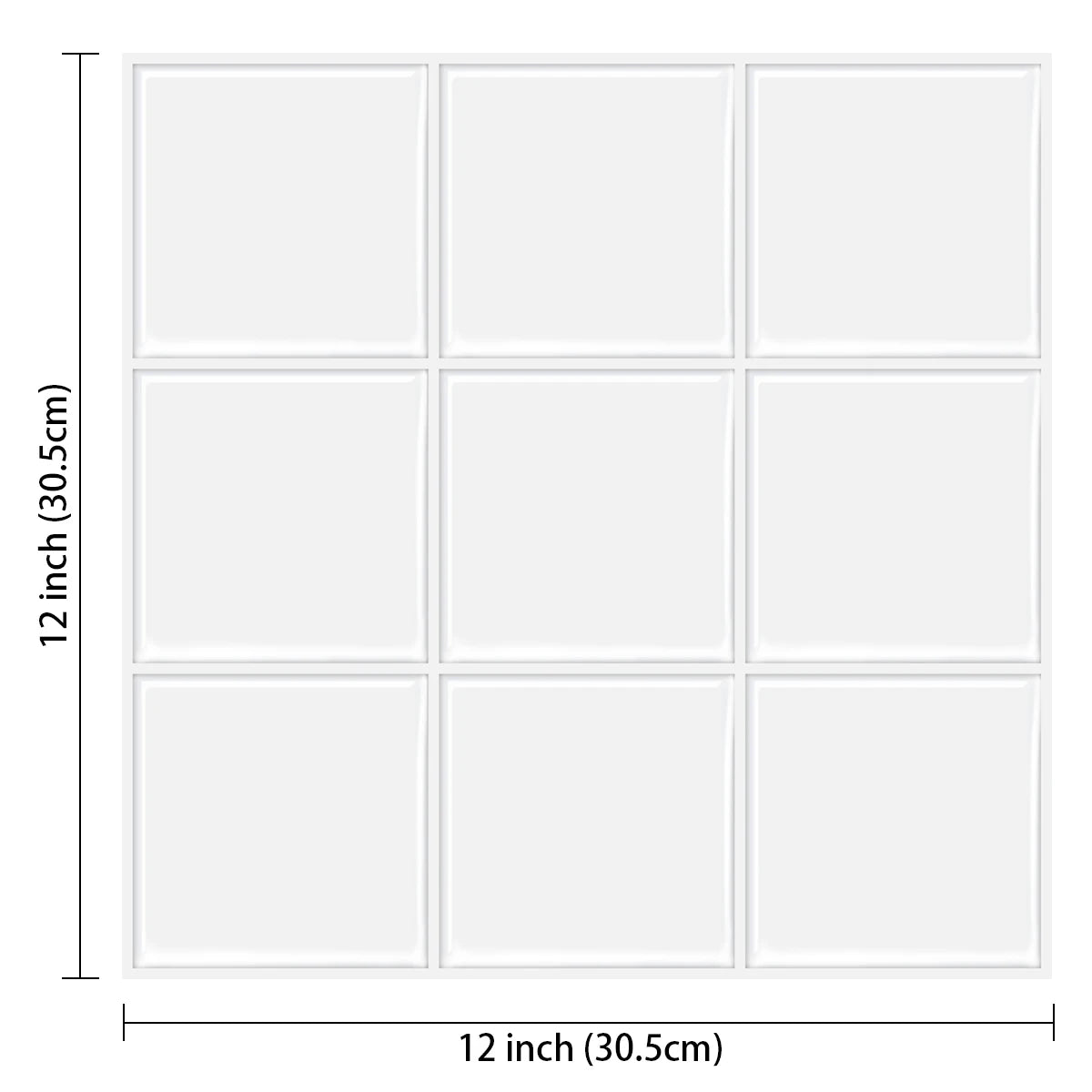 Set of 5 3D Subway Tile Wall Stickers for Kitchen