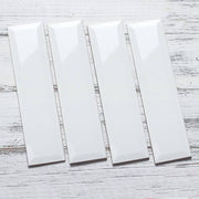 White glossy beveled tile size 100x300mm STA1300-B 