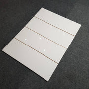 Flat glossy white tile size 150x450x16mm code STA15450