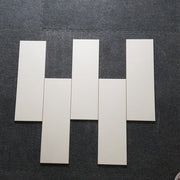 Flat matte white decorative tile 150x450mm STA15456