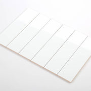 Flat glossy white tile 75x300mm CIC0312P/STA75300