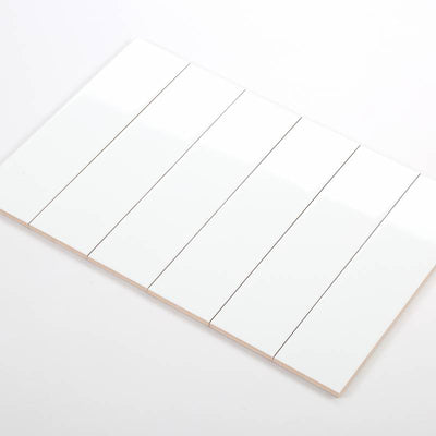 Flat glossy white tile 75x300mm CIC0312P/STA75300