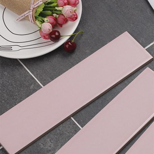 Premium pink glossy flat tile size 75x300mm STA75316_S