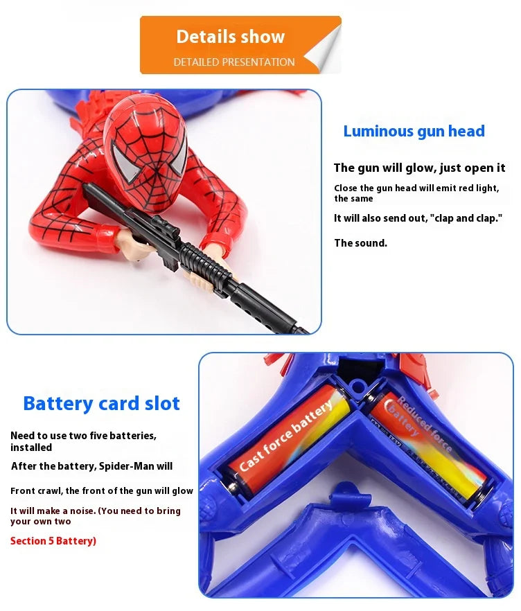 Glowing Crawling Super Hero Toys for Kids