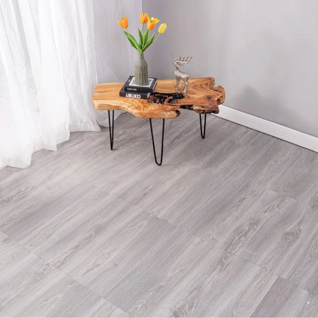 Thickened Self-Adhesive Floor Tiles Imitation Wood Grain Waterproof Non-Slip for Living Room Toilet Kitchen Home Floor Decor