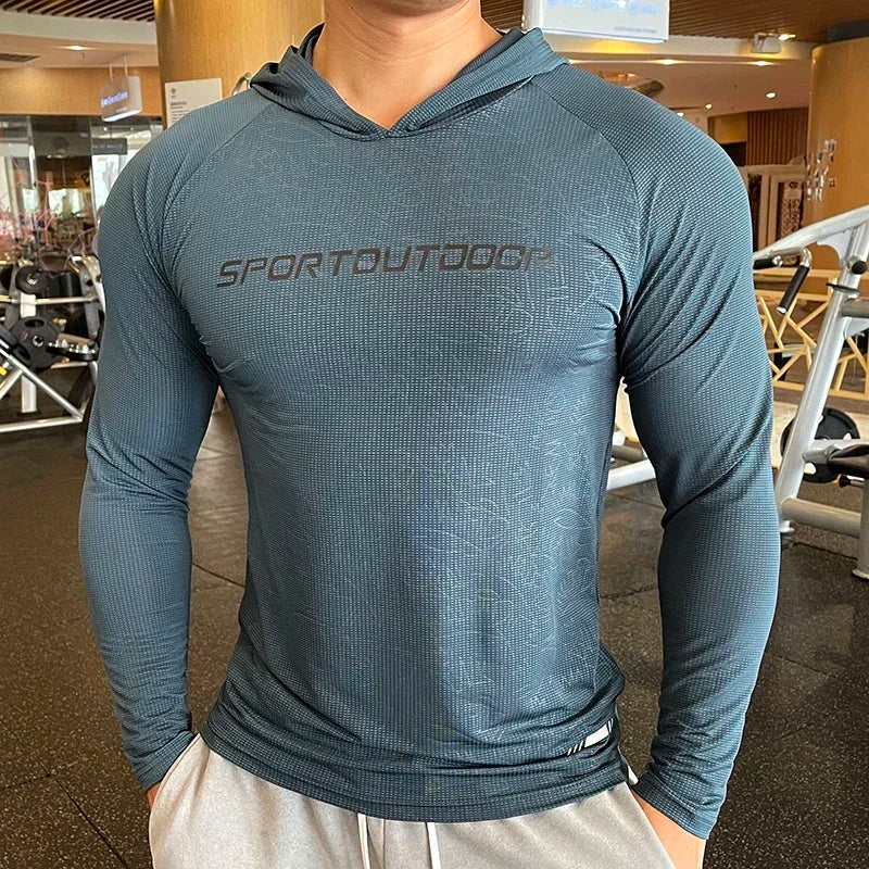 Men's Quick Dry Long Sleeve Sports T-Shirt