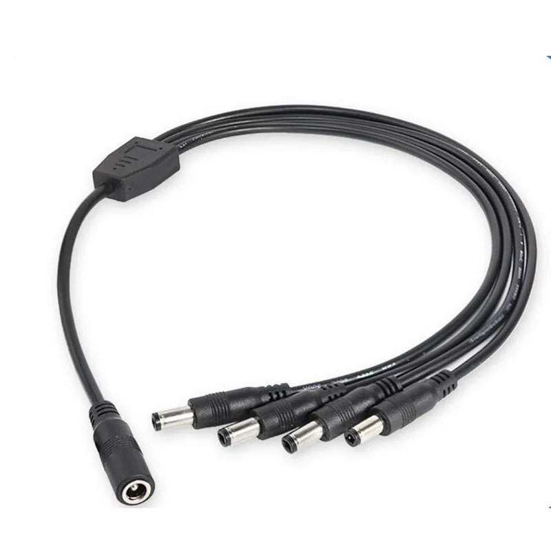 Dây Nguồn Chia 1 Ra 2/3/4 Đực 45cm 5.5x2.5mm 5A LED
