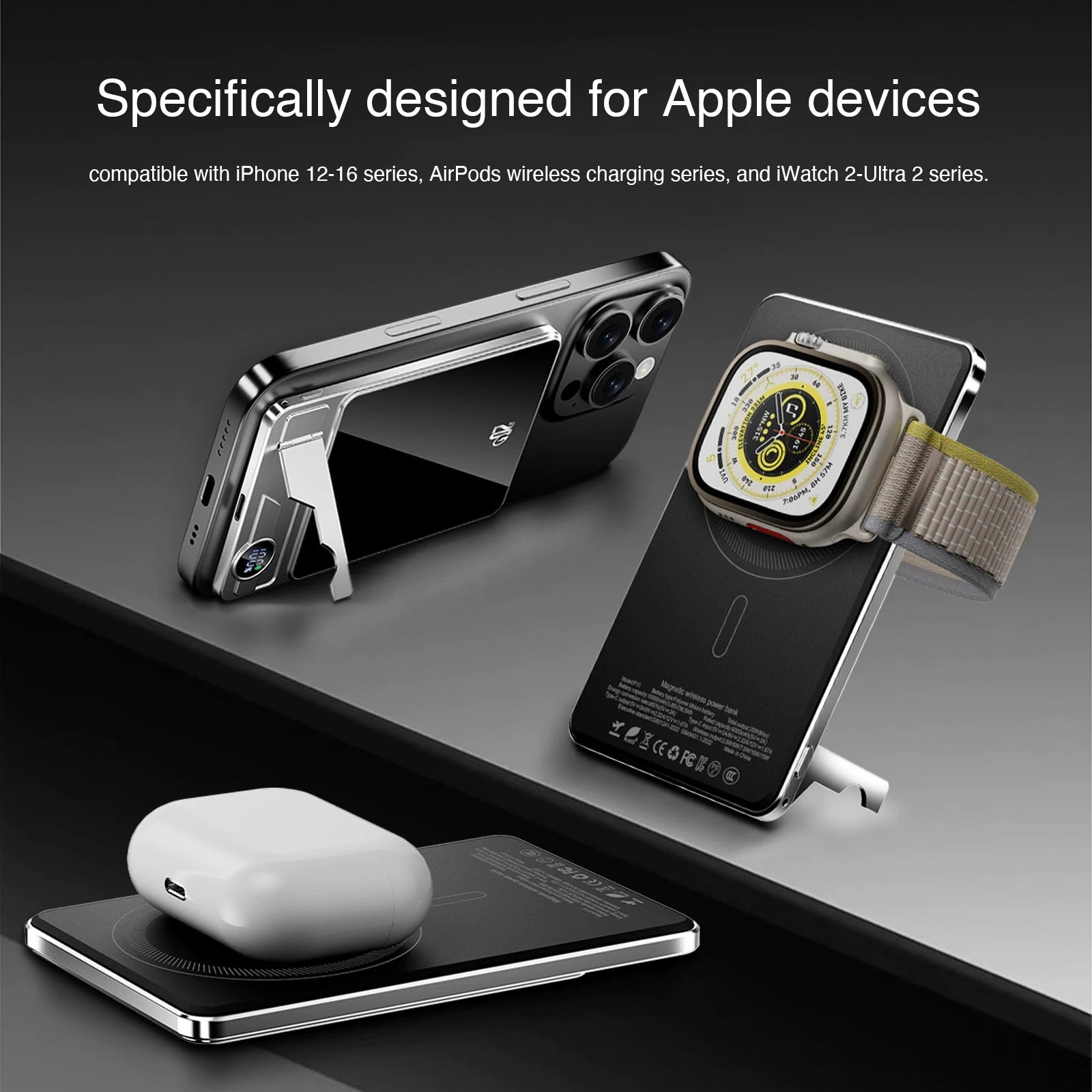 Pin Dự Phòng 10000mAh Sạc Không Dây Từ Tính MagSafe