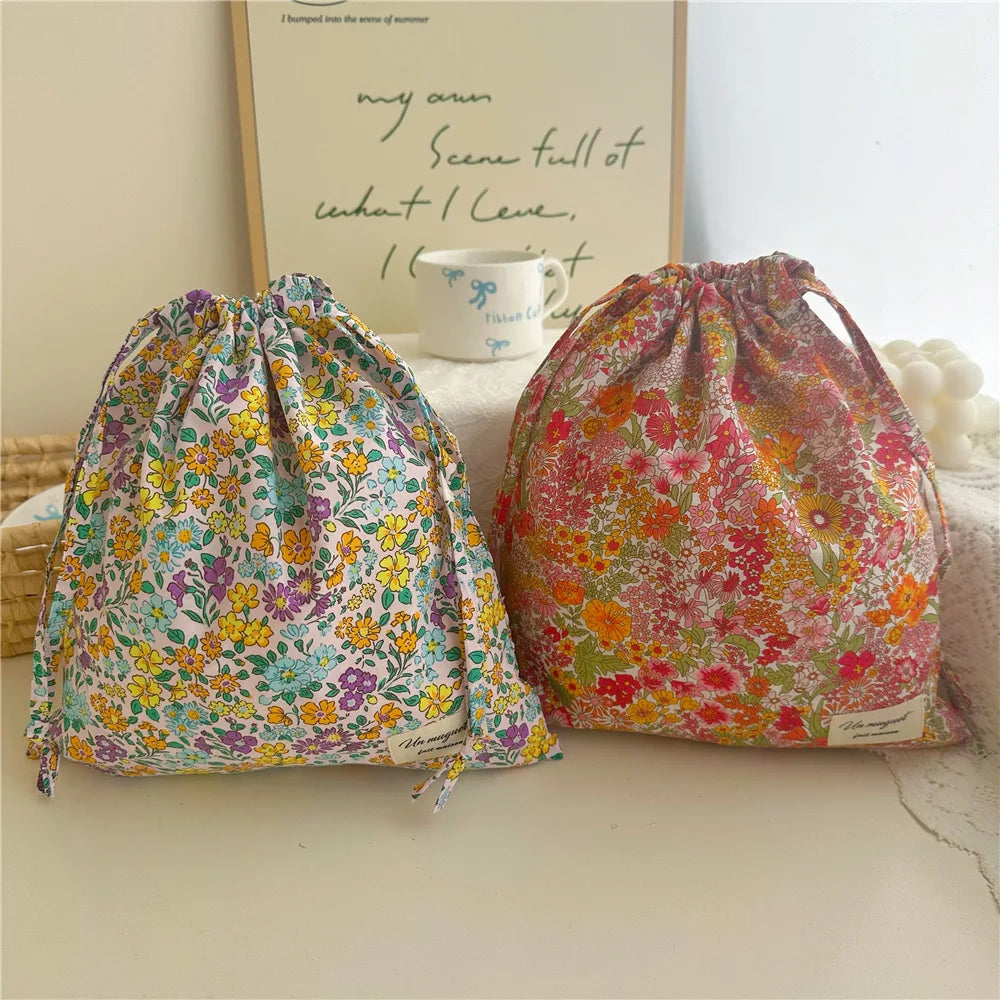 Lijia Flower Multi-Purpose Cloth Bag - For Makeup, Underwear