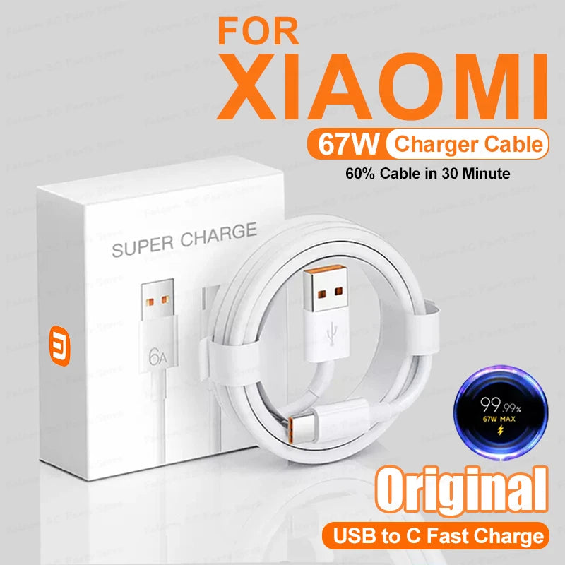 Xiaomi 67W Type-C Fast Charging Cable For Mi, Redmi, POCO