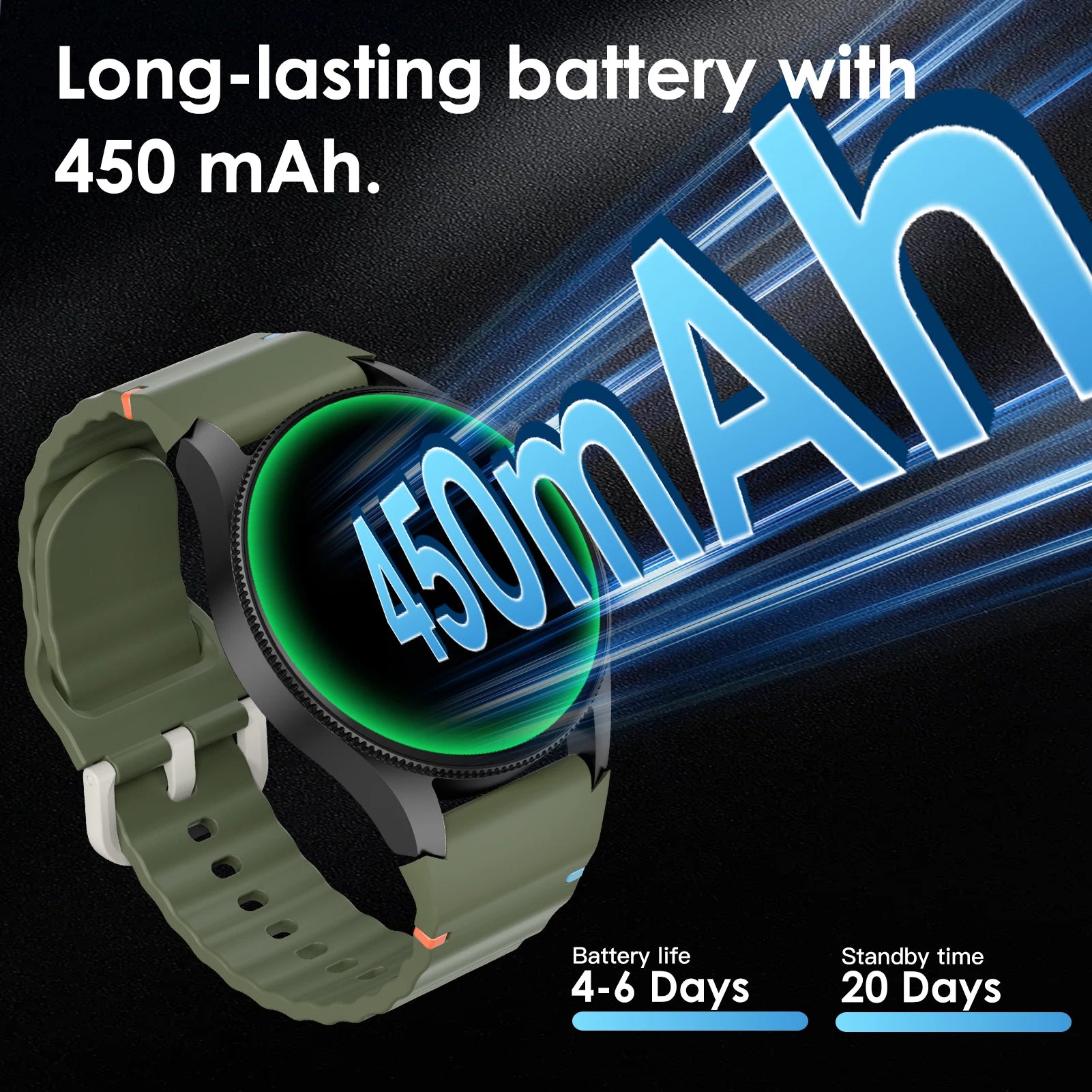 Đồng hồ thông minh AMOLED 1.43 đa chức năng GPS 150+