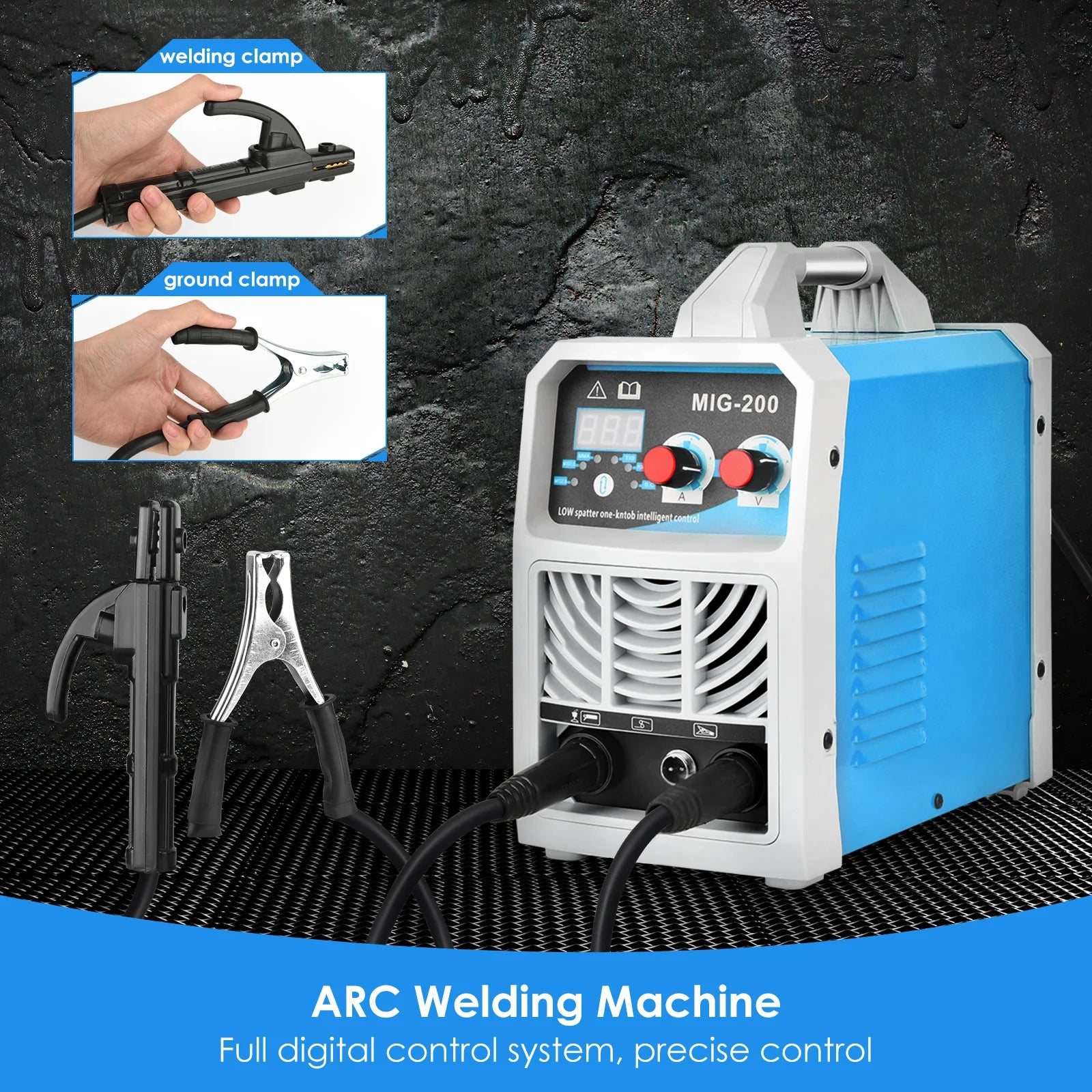 3-in-1 ARC/MIG/TIG Welding Machine Portable Digital MIG Welder IGBT MMA Gas No Gas Soldering Welding Iron Steel Stainless Steel - Daisan Mart