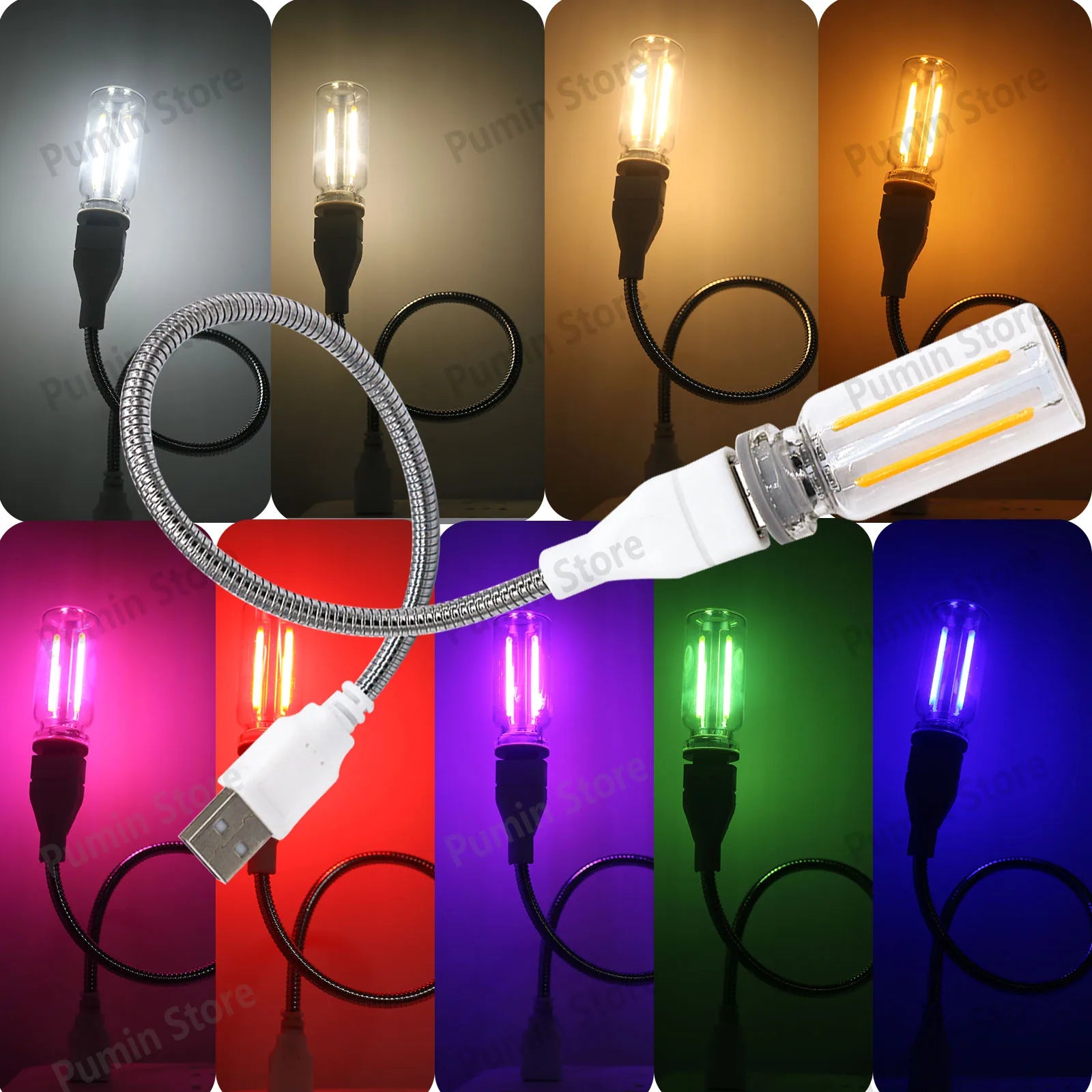 USB Bendable LED Night Light - Multi-Color Light