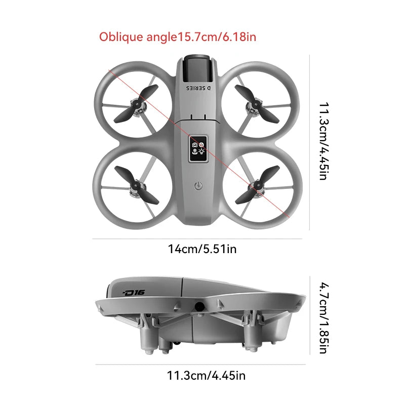 FlyCam Xiaomi D16 8K - Mini Drone Avoiding Obstacles