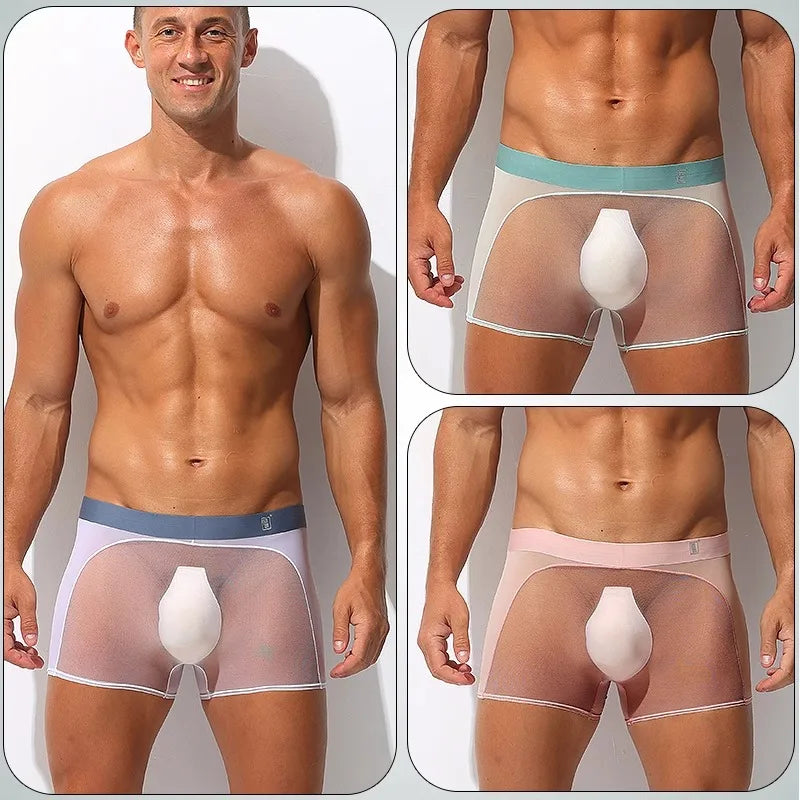 Quần Lót Nam Siêu Mỏng Lưới Thoáng Mát Ice Silk