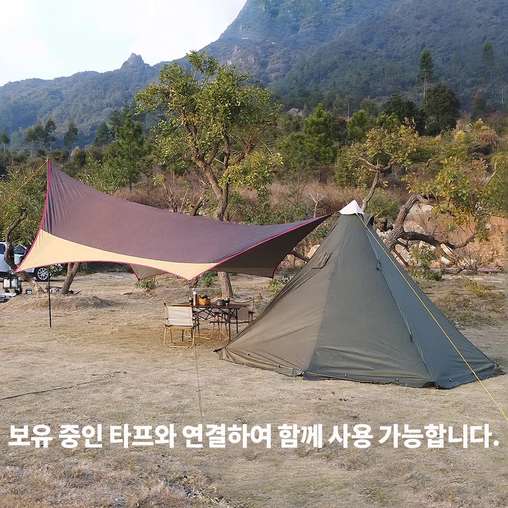 4 Season Waterproof Multi-Purpose Tipi Tent with Chimney