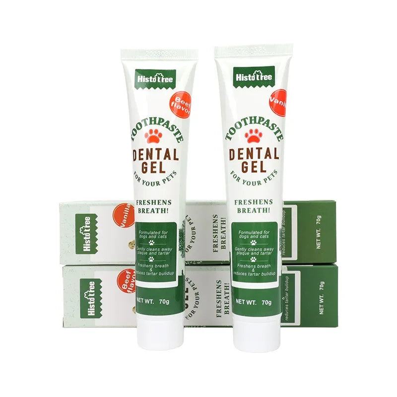 Pet Toothpaste Oral Cleaning Products, Cat Toothpaste, Beef Flavor, Vanilla Flavor, Dog Toothpaste - Daisan Mart