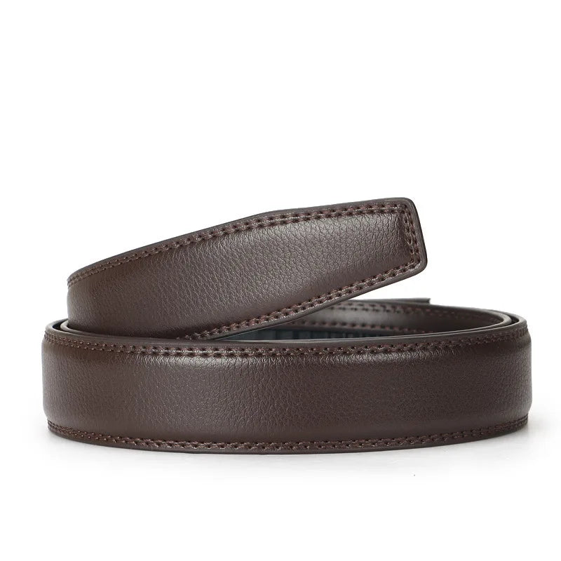 High quality men's leather belt - Automatic adjustment black/brown
