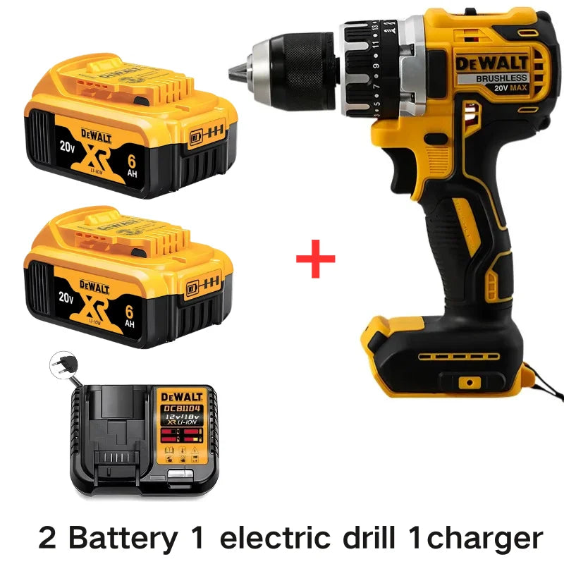 2025 Dewalt 2000RPM Cordless Electric Drill Brushless Driver Adjustable Speed ​​Impact Hand Drill Rechargeable Power Tools DCD796