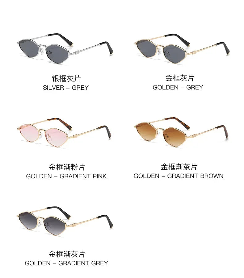 Kính Mát Kim Cương Vintage Hàn Quốc Khung Kim Loại